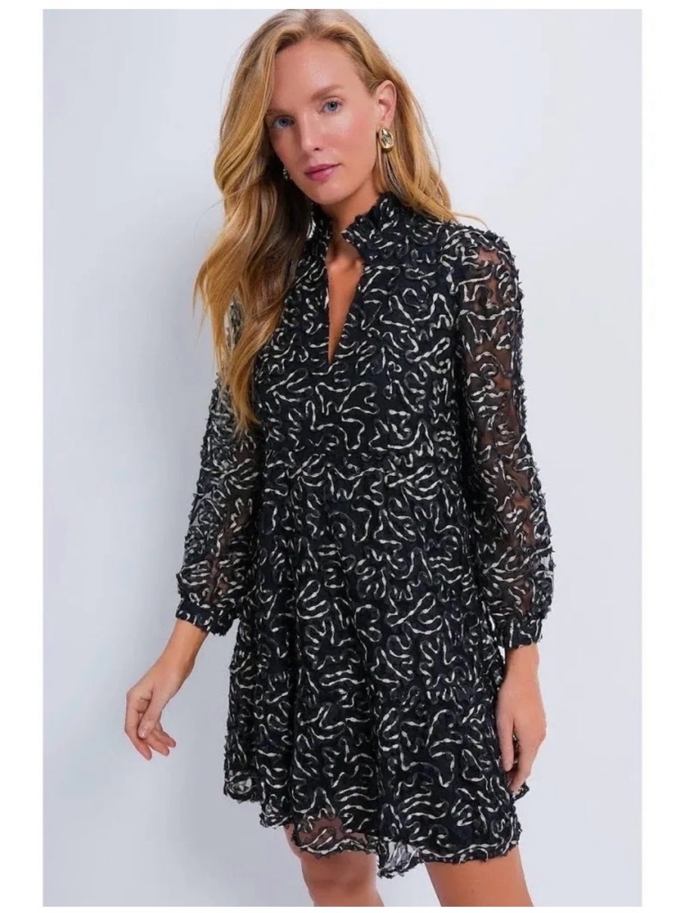 Tuckernuck NEW Nightly Organza Palmerston Dress in Black Gold Metallic Size XXL